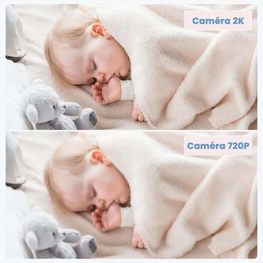 ieGeek 5" 2K/3MP Baby Surveillance Camera, 360° PTZ Baby Monitor with Camera and Dual Screen Preview, Motion Detection