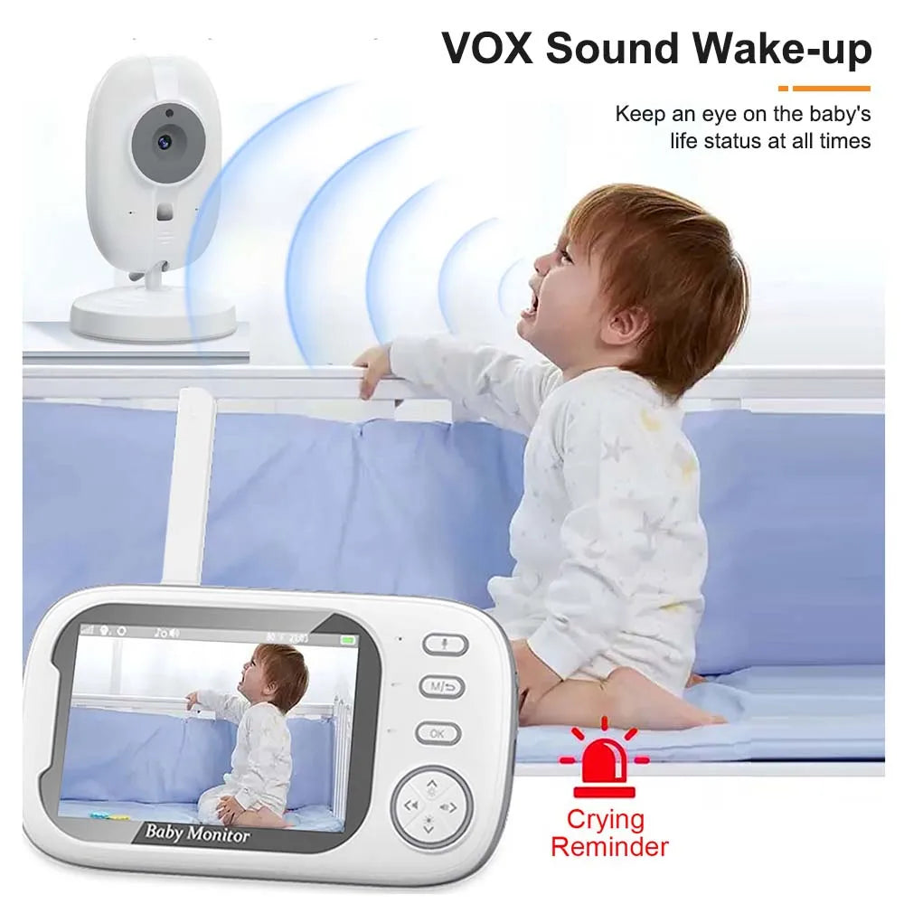 New 3.5'' Video Baby Monitor Night Vision Security Cam 2.4G Mother Kid 2 Way Audio Talk Video Surveillance Cam With Temperature