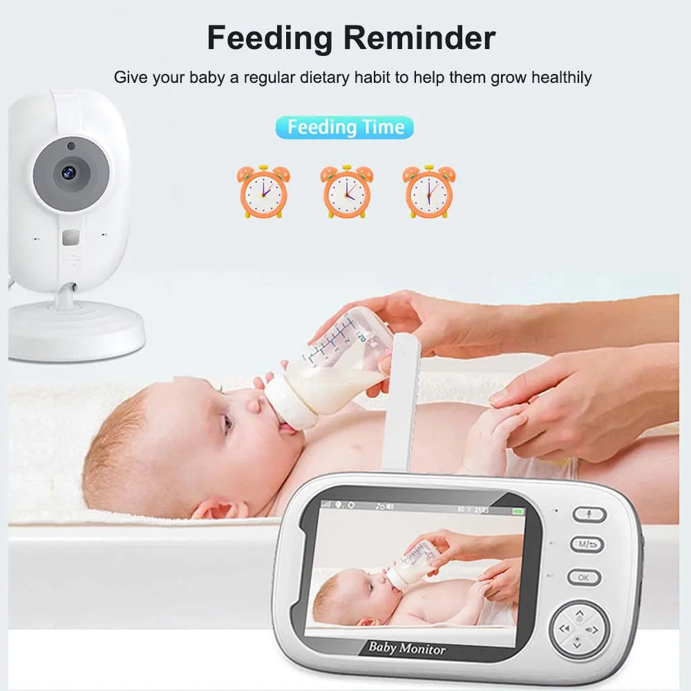 New 3.5'' Video Baby Monitor Night Vision Security Cam 2.4G Mother Kid 2 Way Audio Talk Video Surveillance Cam With Temperature