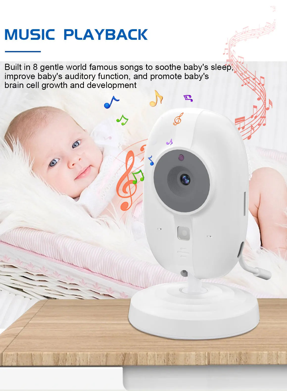 New 3.5'' Video Baby Monitor Night Vision Security Cam 2.4G Mother Kid 2 Way Audio Talk Video Surveillance Cam With Temperature