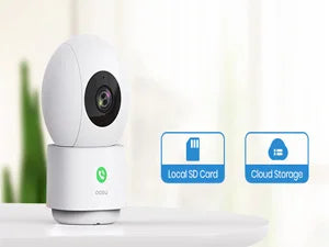 AOSU 2K 3MP 5G/2.4GHz Baby Monitor WiFi Security Camera Indoor 6X Zoom 2-Way Audio Surveillance CCTV Camera Work with Alex